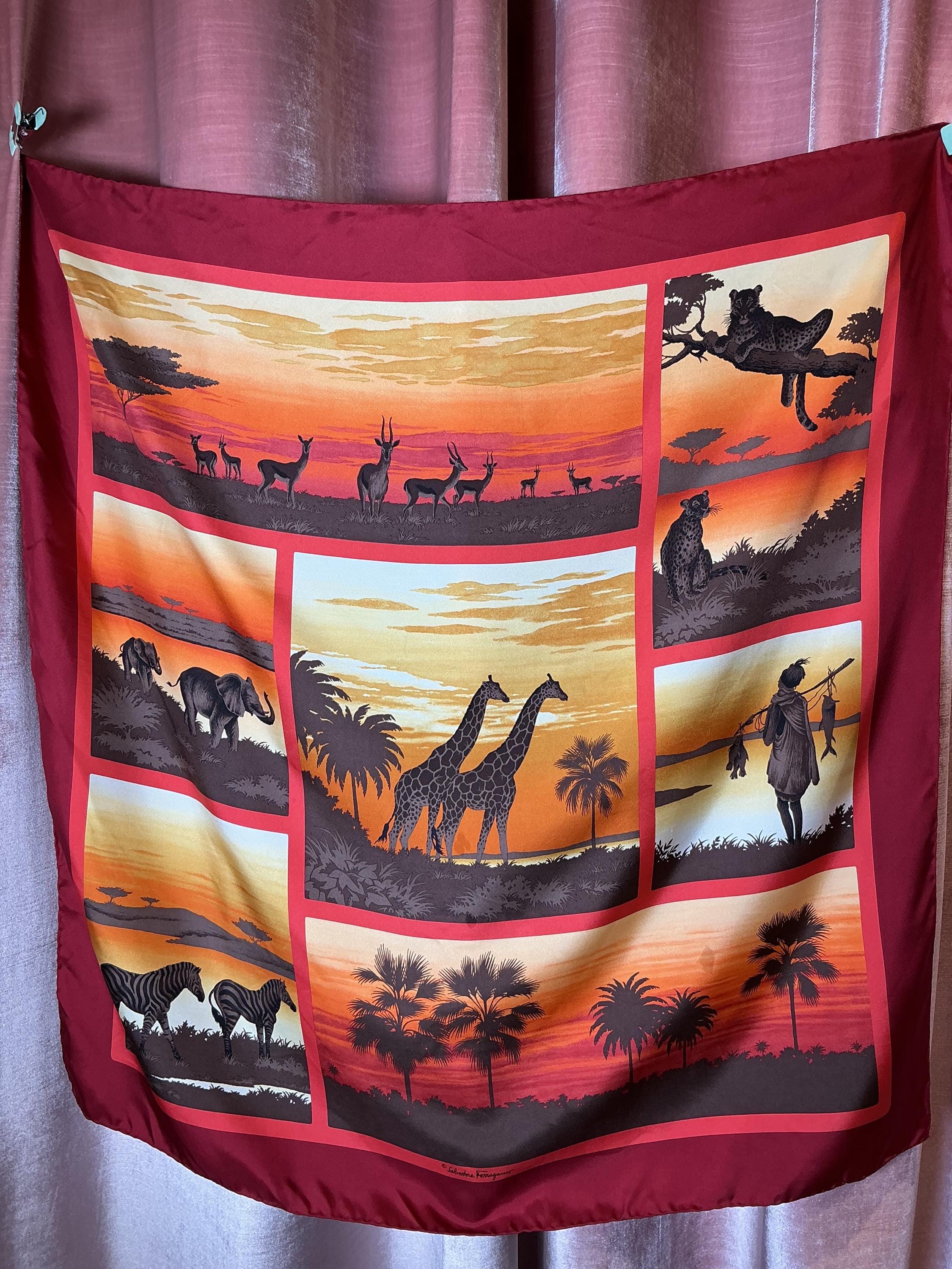 Ferragamo Safari Scarf - Etsy