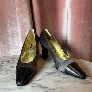 Vintage Chanel Satin Pumps