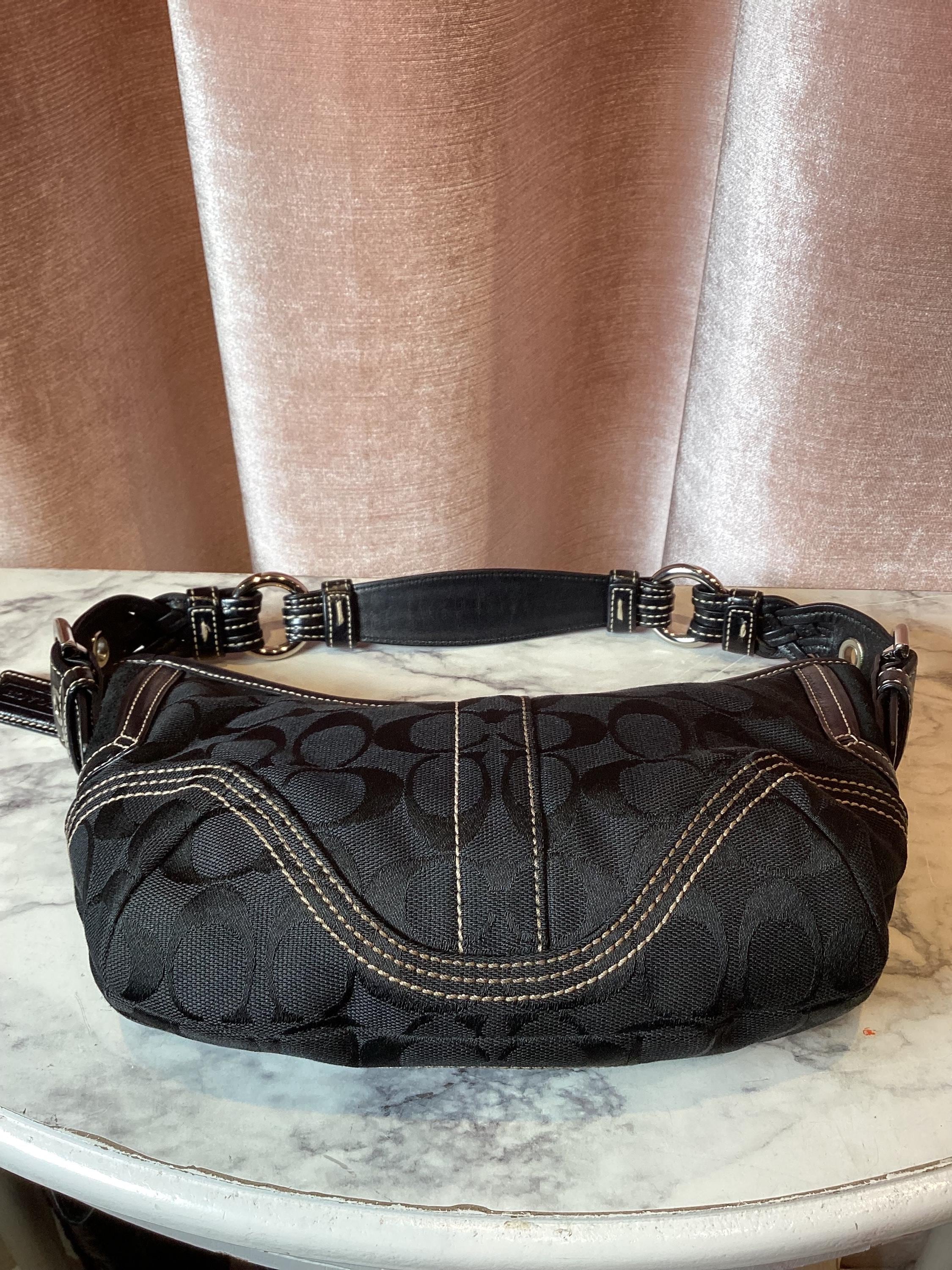 Vintage Y2K Coach Monogram Leather Shoulder Bag - Etsy