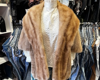 Vintage 50s blonde mink capelet