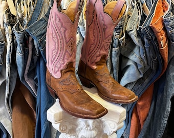 Vintage 90s Justin leather cowgirl boots