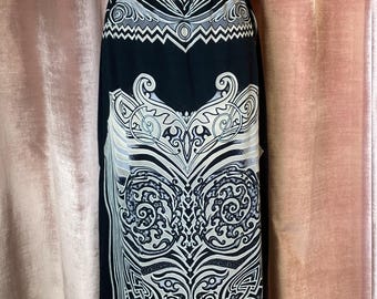 Vintage Y2K 90s Jean Paul Gaultier Soliel Tribal Art Print Skirt