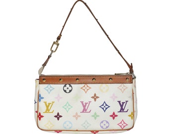 Y2K Louis Vuitton Takashi Murakami White Rainbow Pochette w/ Crossbody –  Mint Market