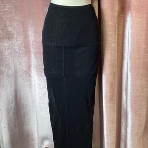 Vintage Y2K 90s Jean Paul Gaultier Classique patchwork double mesh maxi Skirt - medium