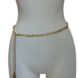 Vintage 1980s chain Tassel Chain Belt