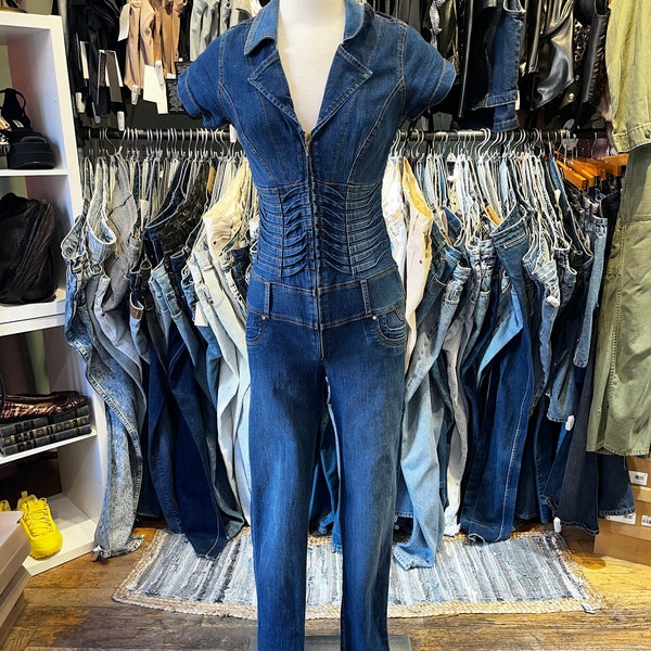 Y2K denim jumpsuit