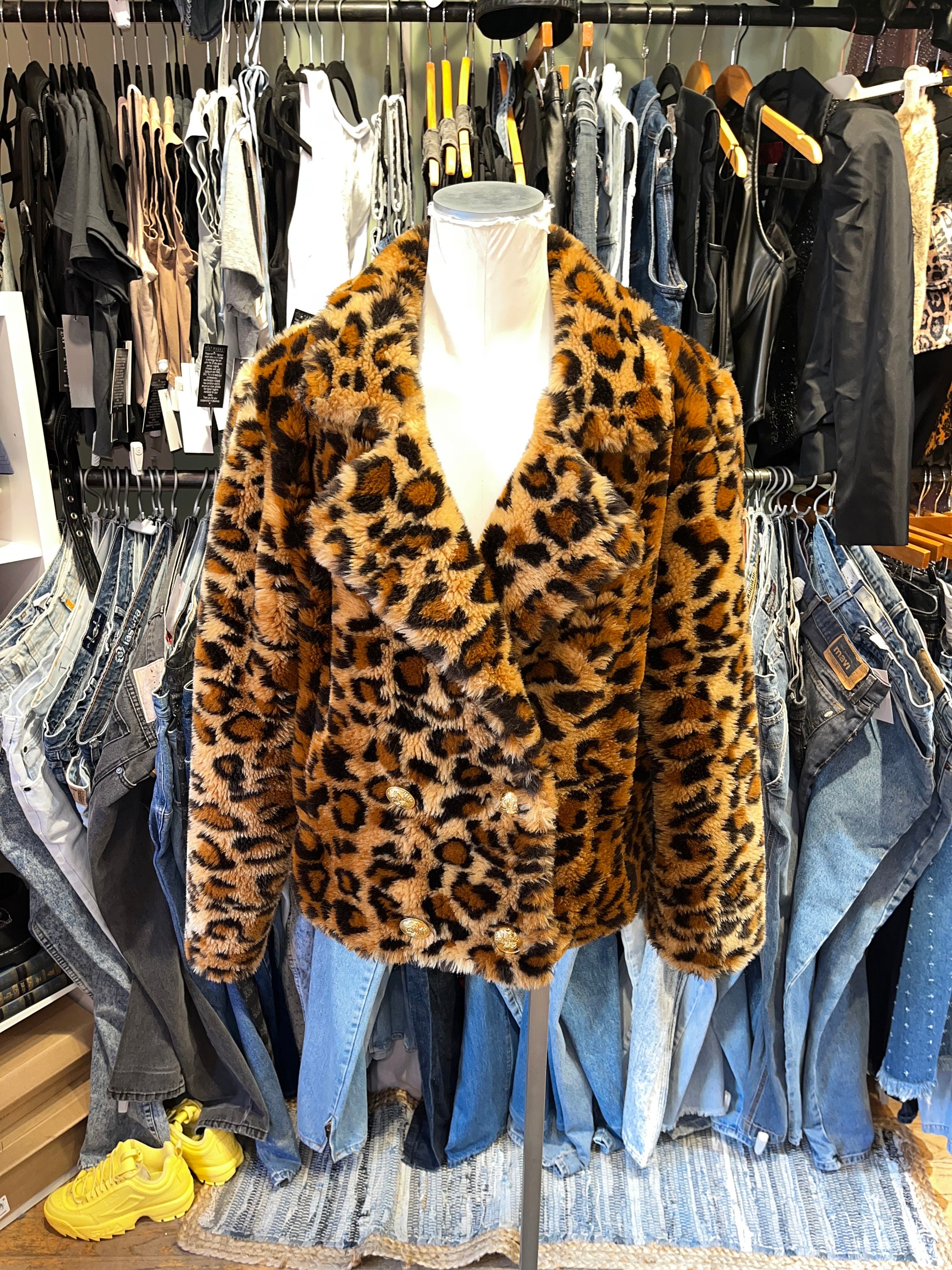 Cheap leopard top print jacket