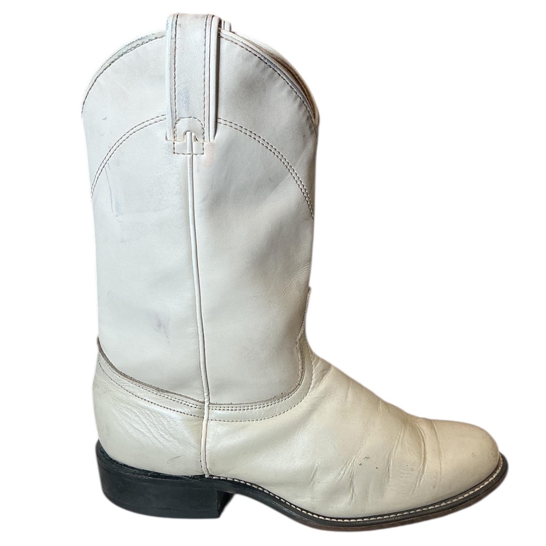 Vintage Y2K Laredo White Rodeo Leather Cowgirl Boots 7.5 - Etsy