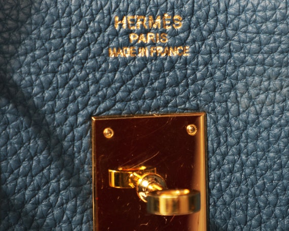 Hermès Birkin Leather Handbag Epsom Blue - image 8