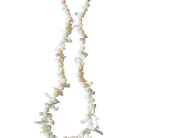 Collar vintage de verano de playa con cuentas de coral de los años 70