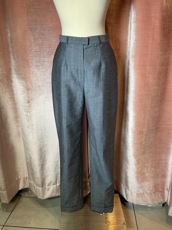 Escada, Vintage 90s Escada Wool Mohair High Waist Trousers 34