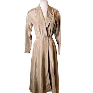 Vintage Donna Karen Silk Blend Trench Wrap Midi Dress S - Etsy