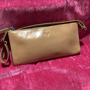 Vintage Y2K Monsac Leather Tan Shoulder Bag