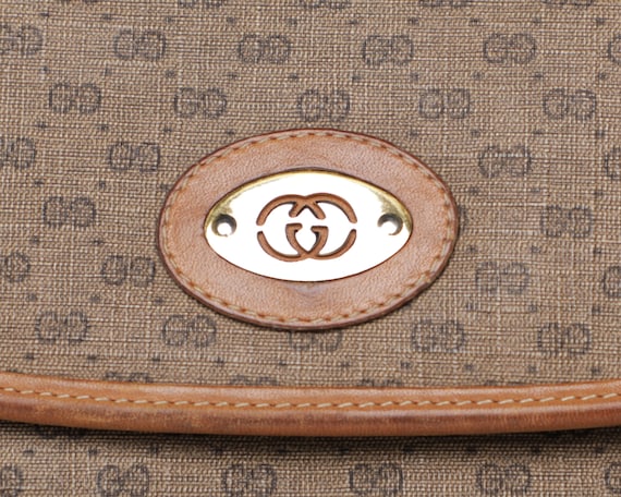 Vintage 1980s GUCCI GG Web Monogram Leather Crossbody Two