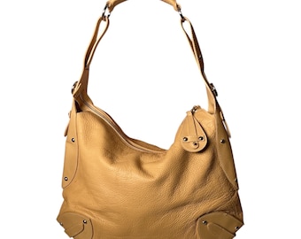 Y2K Furla Leather Hobo Shoulder Bag