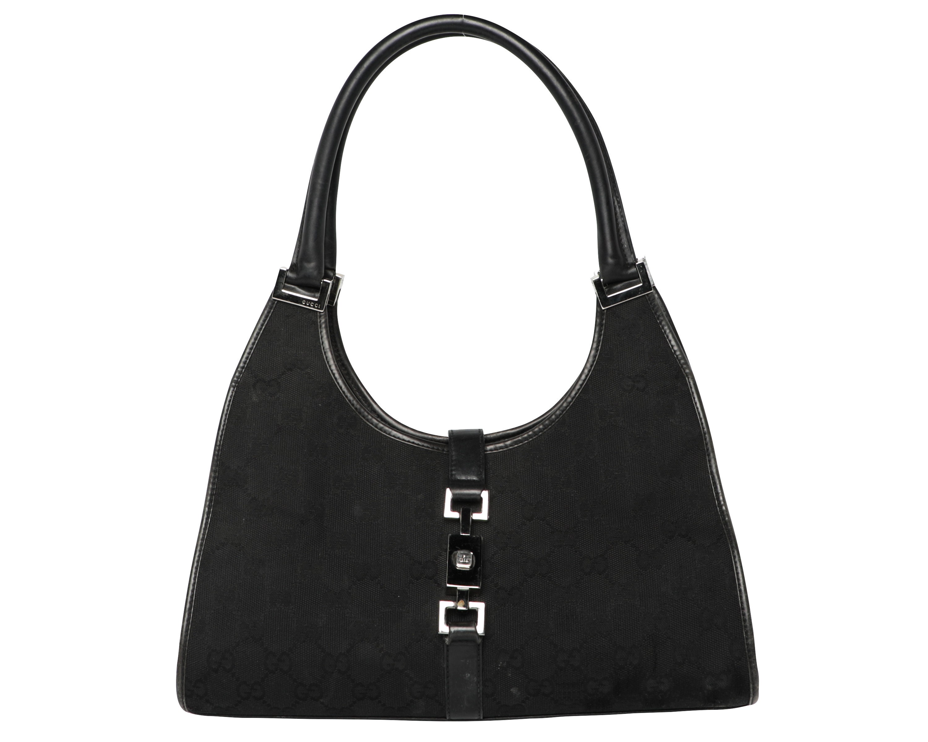 Jackie vintage cloth bag Gucci Black in Cloth - 15962622