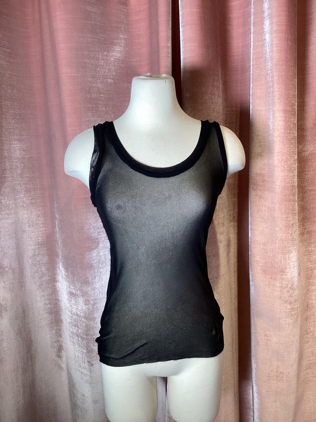 Vintage 90's Y2K Jean Paul GAULTIER Maille Sheer Mesh Lettuce Hem