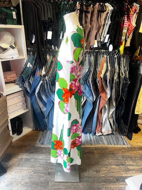 Vintage 70s polyester floral maxi dress - image 4