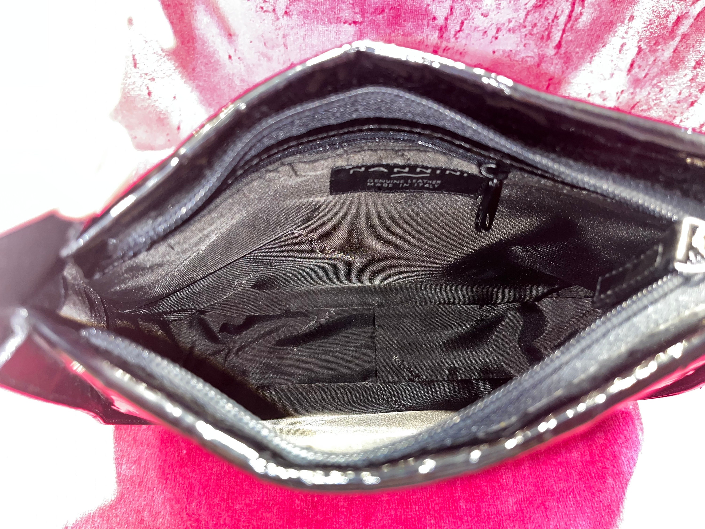 Vintage 90s Ostrich Patent Leather Shoulder Bag - Etsy