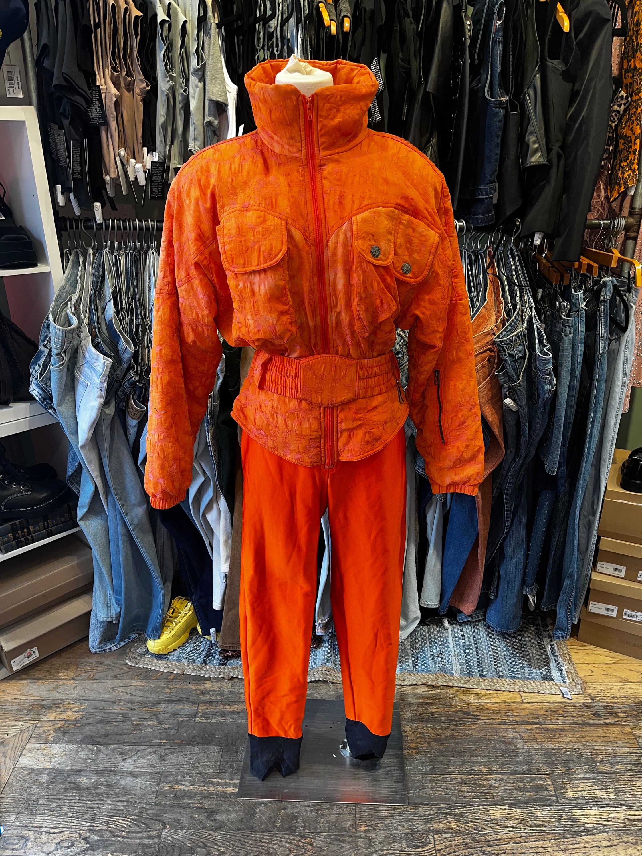 Vintage 80s NILS Day Glow Orange Neon Snow Suit Jumpsuit Medium - Etsy
