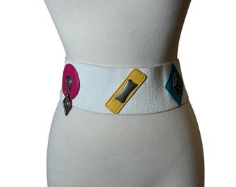 Vintage 80s Waist Belt Womens Pink Gold Barbie Twee Retro  display picture 1
