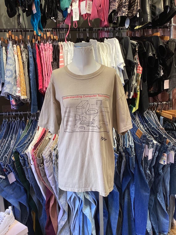 Vintage Y2K Computer technology Tee Shirt