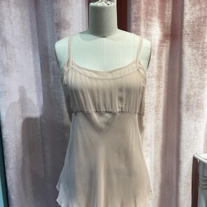 Vintage Y2K Silk Chiffon Babydoll Top