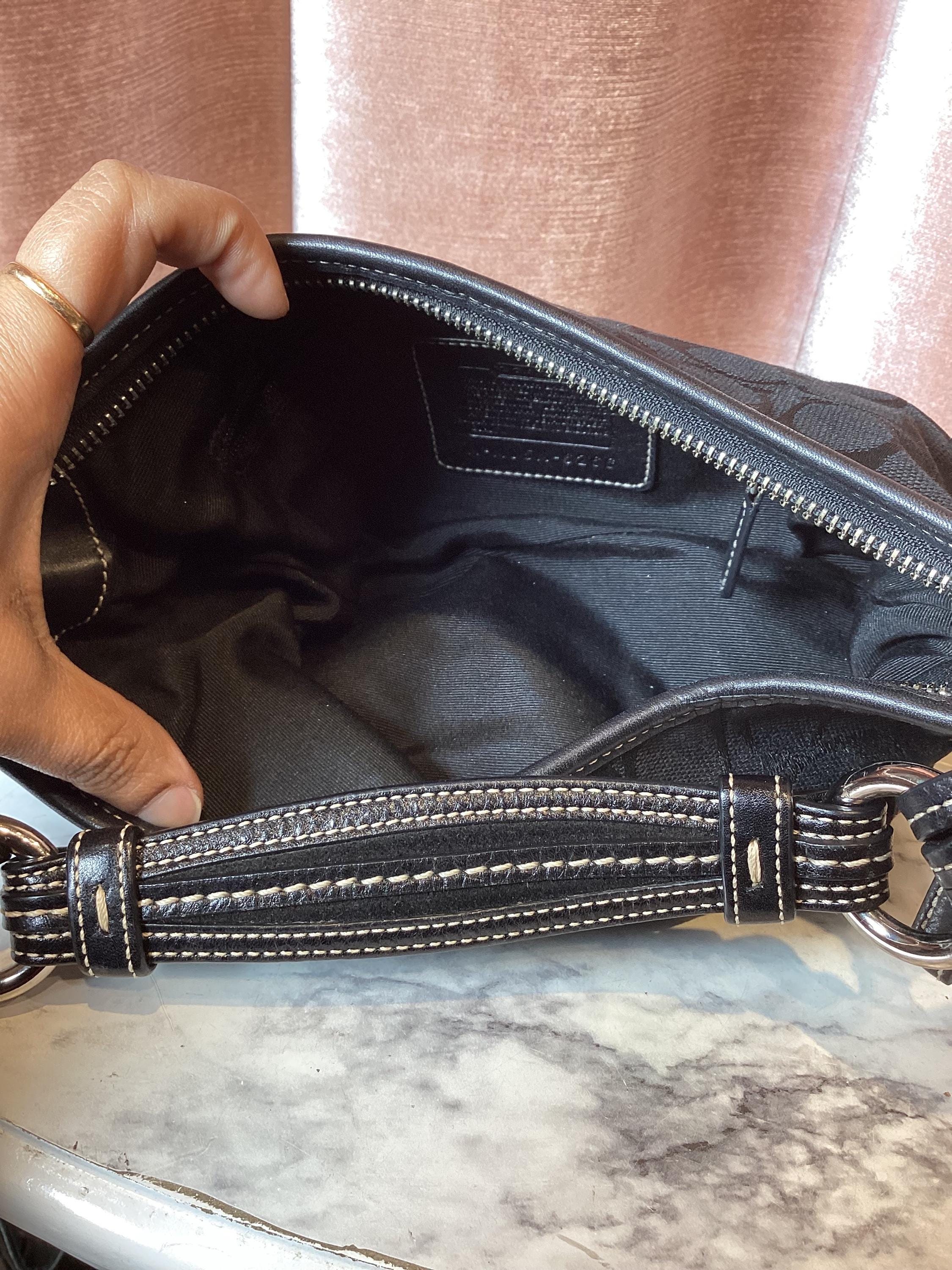 90s archive coach leather handbag y2k 古着 Vintage Coach Y2K Legacy Ali Mahogany Suede With Metallic