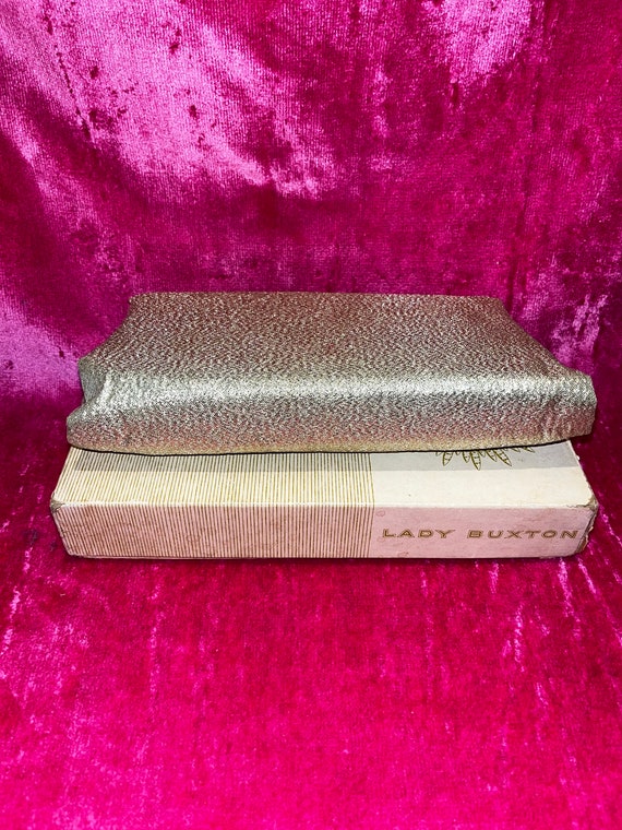 Vintage 50s deadstock Lady Buxton metallic lamé m… - image 4