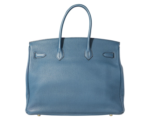 Hermès Birkin Leather Handbag Epsom Blue - image 3