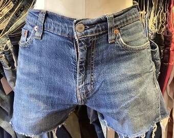 Vintage Upcycled Med Wash Levi Cut-off Shorts 30