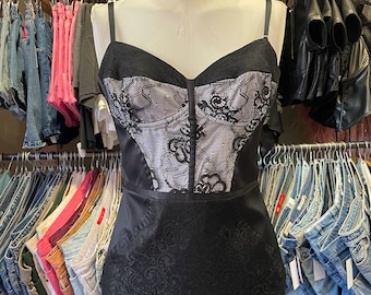 Vintage Y2K Just Cavalli Roberto Cavalli Lace Long line Bustier Top