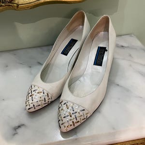 Vintage 1980s Palizzio Cap Toe Pumps