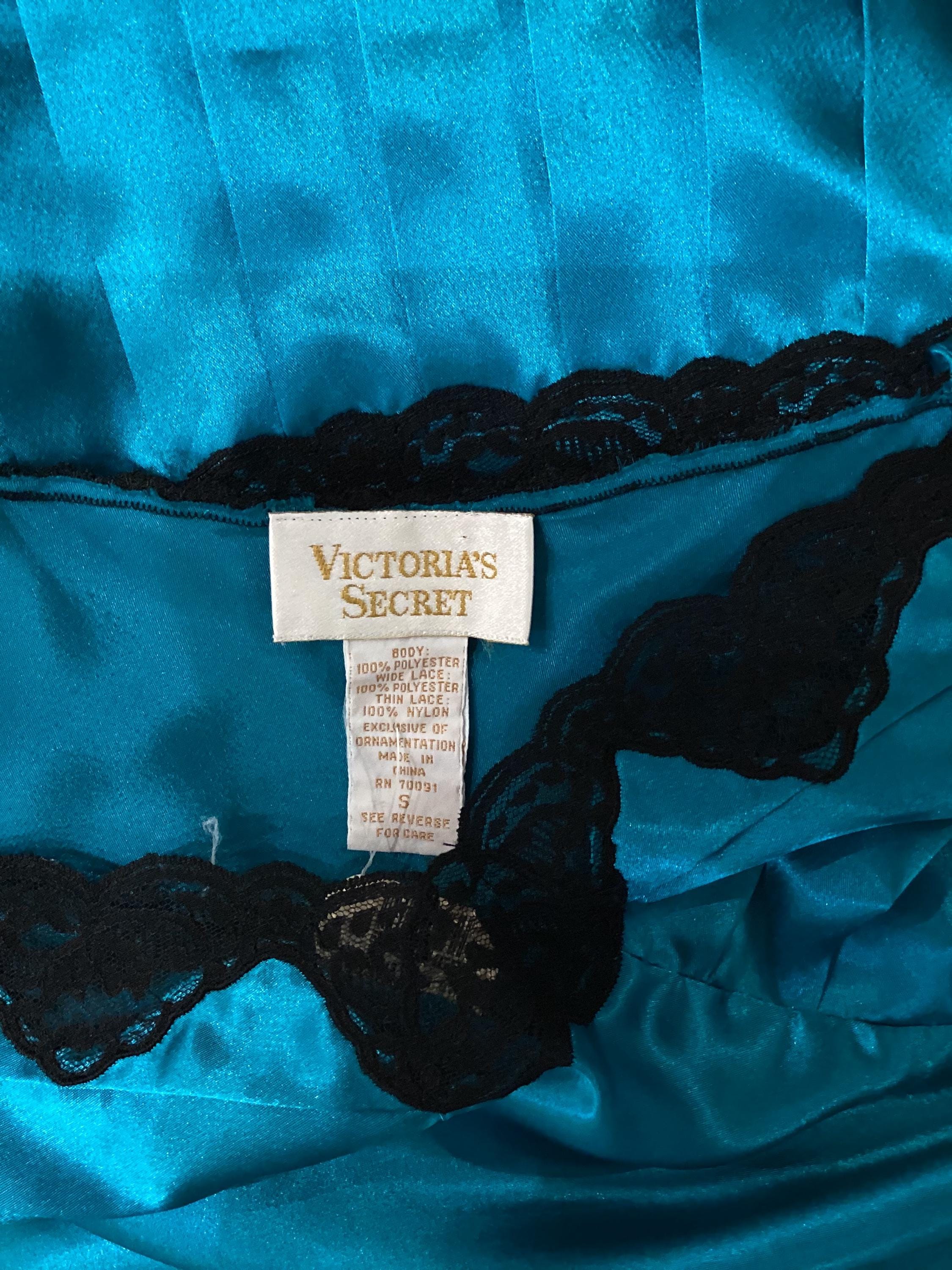 Vintage 90s Victoria's Secret Satin Slip Dress: Lace Trim Mini - Etsy