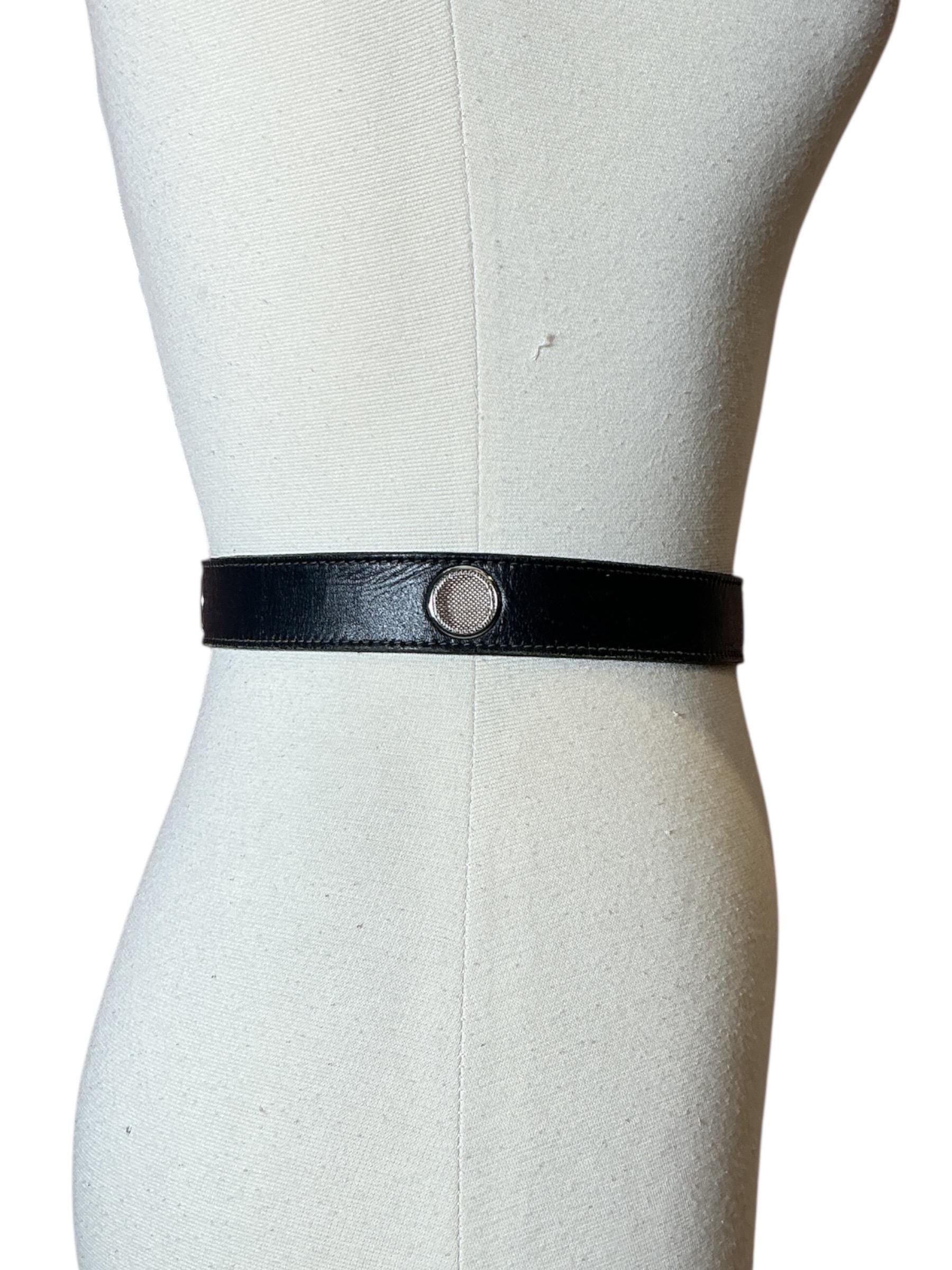 Gianne Vercase Vintage Belt Size 95/38 GIANNI VERSACE belt black leather with GV logo size 95/38  main image 3