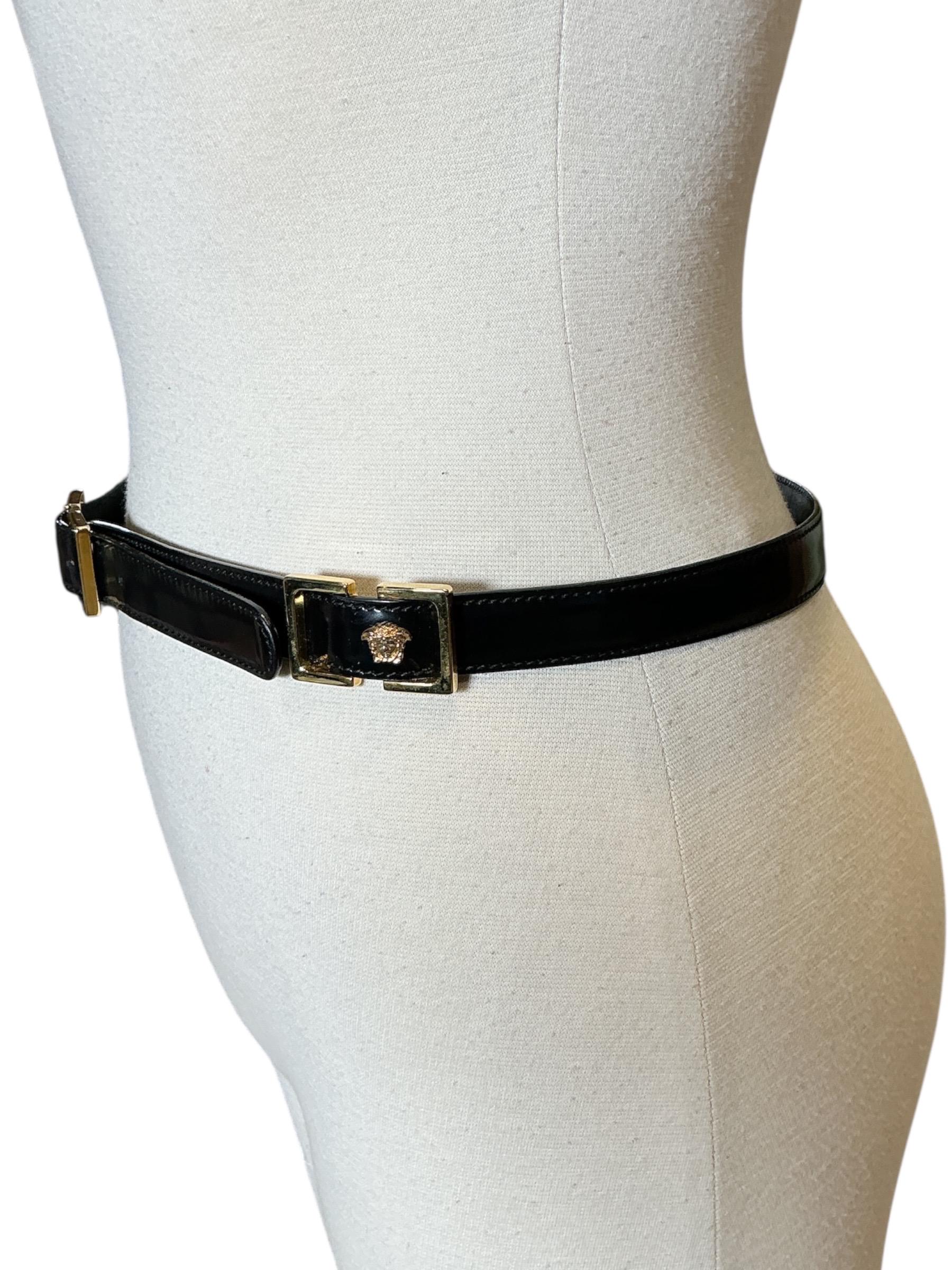 HOUSE OF HARLOW Medusa Medallions Skinny Belt House Of Harlow Blk Genuine Leather Sz XL NWT | Mercari main image 2