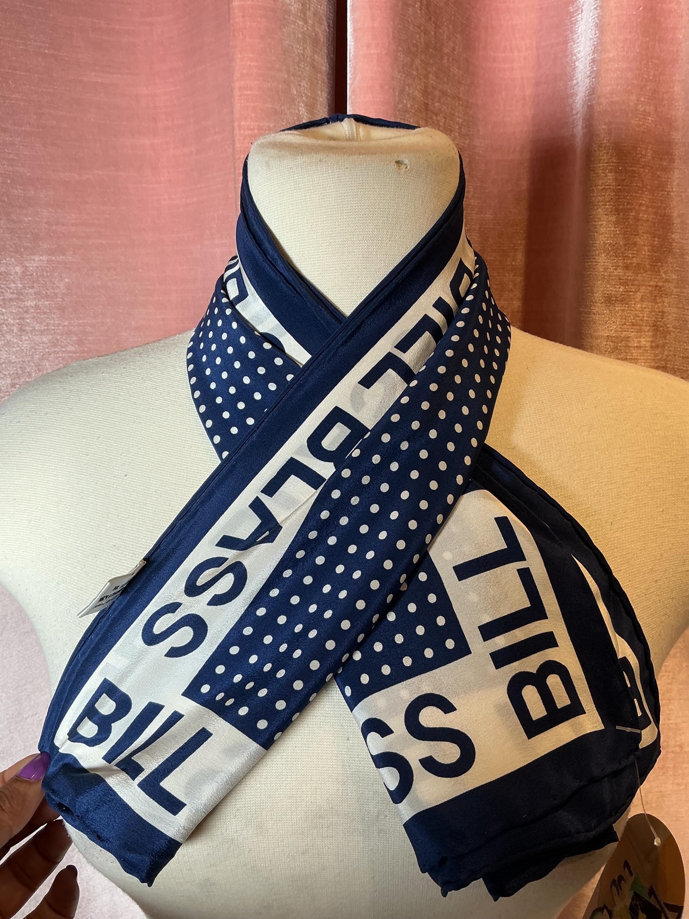 Vintage Y2K Polka Dot Bill Blass Silk Scarf - Etsy