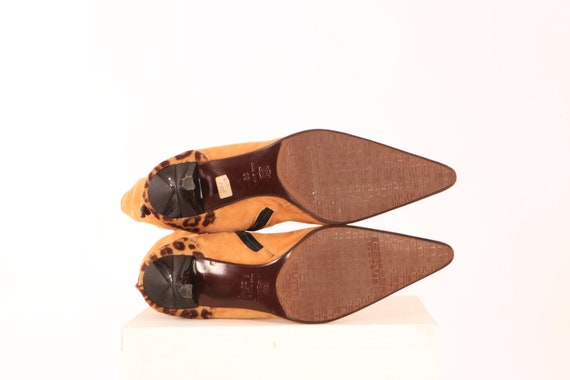 Vintage Y2K SUEDE TAN Patchwork Leather BOOTS Siz… - image 4