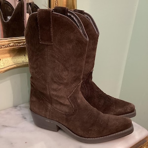Vintage Kentucky’s Western Suede Cowboy Boot Size Women&#39;s 7 1/2