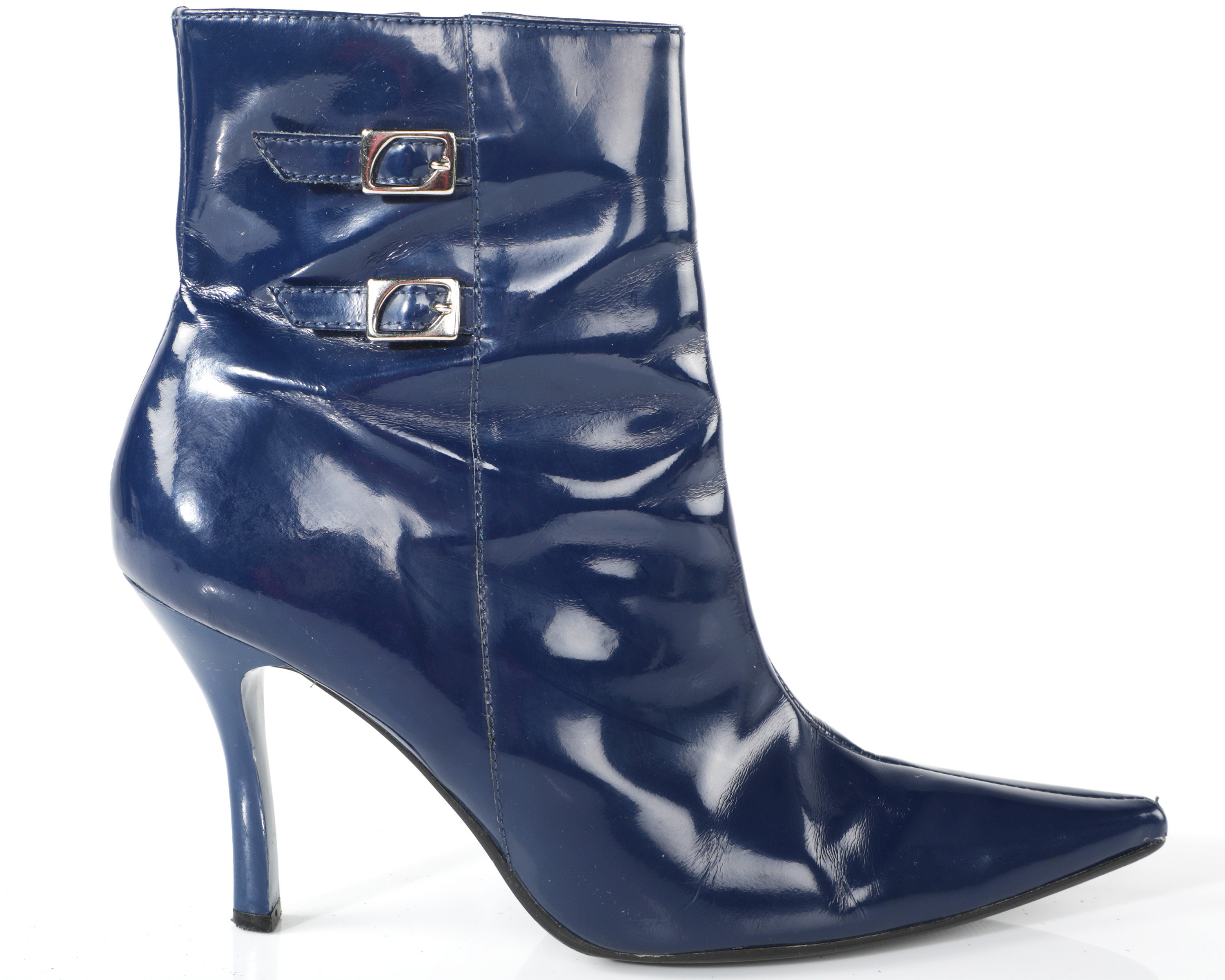 blue stiletto boots