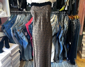 Vintage 90’s snake rosette slip gown