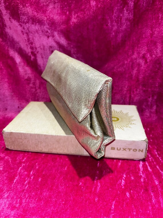Vintage 50s deadstock Lady Buxton metallic lamé m… - image 6