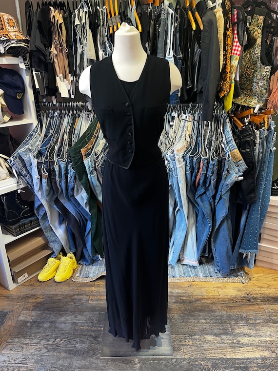 Vintage 90’s Donna Karen for DKNY vest gown