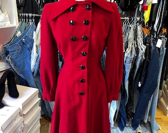 Vintage 40s red dresscoat jacket