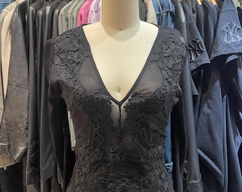 Vintage Y2K Say What Patterned Mesh Top