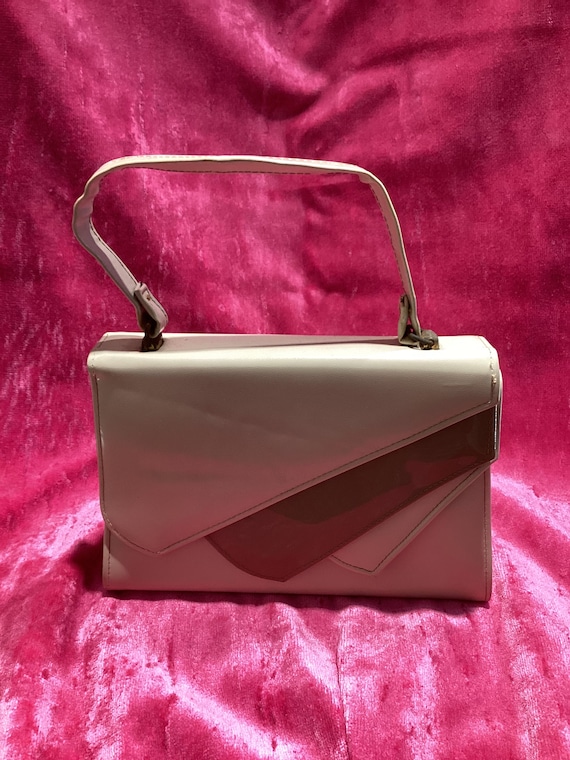 Vintage 1970’s  white leather shoulder bag