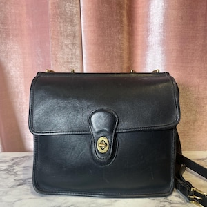 Vintage 90s Coach Classic Top Handle Crossbody Shoulder Bag