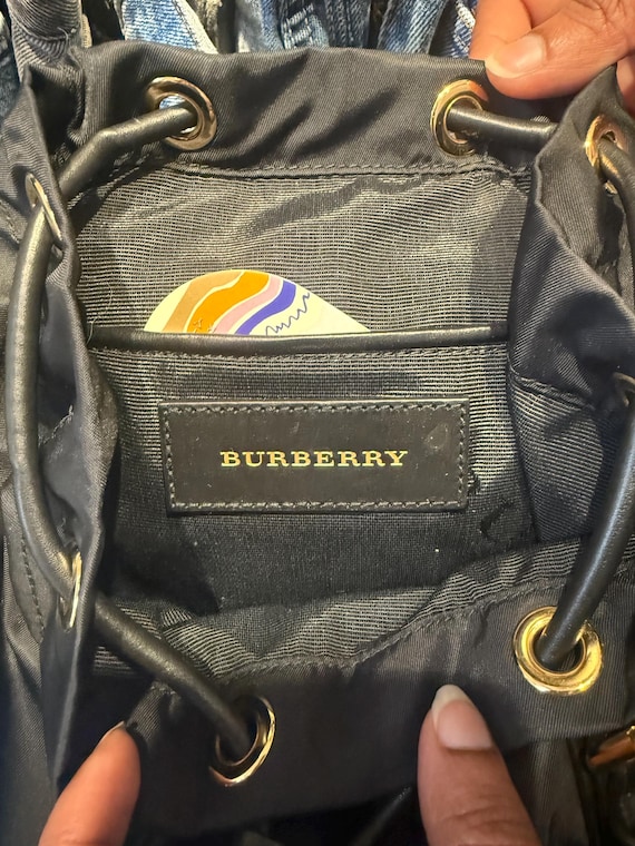 Vintage Y2K Authentic Burberry Nylon Black Mini Backpack