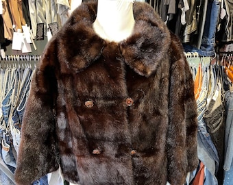 60年代から70年代ミンク毛皮ブラウンヴィンテージ