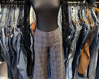 Vintage BEBE plaid low rise bootcut pants